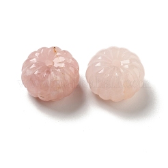 天然石ローズクォーツビーズ  カボチャ  25x15~16mm  穴：3.5mm&nbsp;G-D475-03B