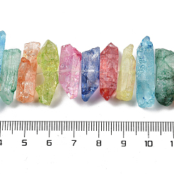 2 Strands Natural Dyed Quartz Pointed Stick Beads Strands&nbsp;G-PA0001-77