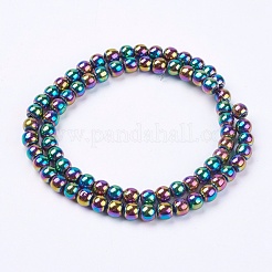 Non-magnetic Synthetic Hematite Beads Strands&nbsp;G-S096-6mm-5