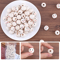 100Pcs 2 Styles Maple Wood European Beads&nbsp;WOOD-GF0002-22