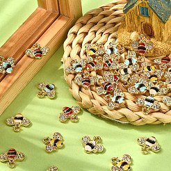 40Pcs 4 Colors Alloy Enamel Pendants&nbsp;ENAM-CJ0002-52