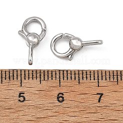 シェグレース真鍮製引き輪  カドミウムフリー＆ニッケルフリー＆鉛フリー  リング  プラチナ  13.5x7x4mm  穴：4x1.2mm&nbsp;XGRQ58643-785P