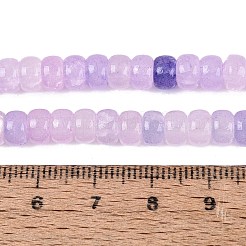 グラデーション染めガラスビーズ連売り  天然石風  ロンデル  プラム  6x4mm  穴：0.8~1.2mm  約185~196個/連  29.13~31.30インチ（74~79.5cm）&nbsp;GLAA-Q106-05A-A11