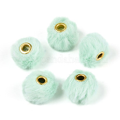 ウサギの毛の模造品 ヨーロッパのビーズ  大穴ビーズ  ロンデル  アクアマリン  19.5~20x12mm  穴：4mm&nbsp;FIND-WH0126-574A-13