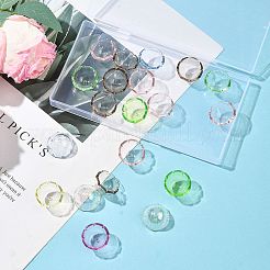 20 個の UV メッキアクリルビーズキャップ  花  ミックスカラー  22x12.5mm  穴：2mm&nbsp;OACR-FS0002-44