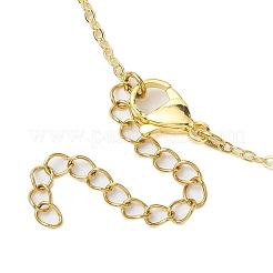Rack Plating Brass Pave Clear Cubic Zirconia Moon Star Pendant Necklaces for Women&nbsp;NJEW-JN05000