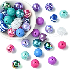 DIY Round Resin Beads and Acrylic Beads Jewelry Making Findings Kits&nbsp;DIY-FS0007-73