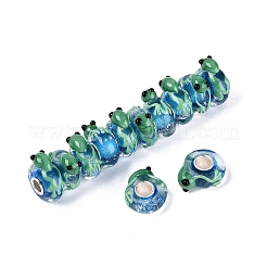 3D Lampwork & Brass Core European Beads&nbsp;FOIL-Q004-01A