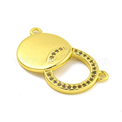 Real 18K Gold Plated Brass Micro Pave Cubic Zirconia Pendants&nbsp;KK-R159-42G