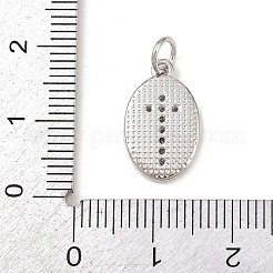Brass Micro Pave Cubic Zirconia Pendants&nbsp;KK-G544-23P