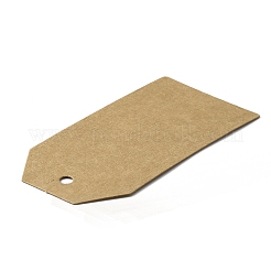 クラフト紙の値札  長方形  淡い茶色  9.5x4.5x0.04cm  穴：4.5mm  100個/セット&nbsp;CDIS-TAC0007-04