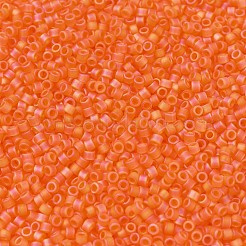 MIYUKIデリカビーズ  シリンダー  日本製シードビーズ  11/0  （db0855)マット透明オレンジab  1.3x1.6mm  穴：0.8mm  約2000PCS /ボトル  10 G /ボトル&nbsp;SEED-JP0008-DB0855