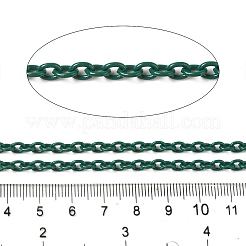 スプレー塗装された304ステンレス鋼アズキチェーン  スプールで  溶接されていない  グリーン  4x3x0.7mm&nbsp;STAS-B067-06A-02