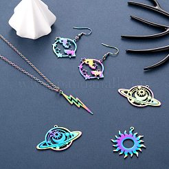 8Pcs 4 Style Ion Plating(IP) 201 Stainless Steel Pendants&nbsp;STAS-LS0001-66MC