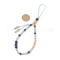 Natural Lapis Lazuli & Carnelian & Peacock Green Agate Mobile Straps&nbsp;HJEW-JM03425