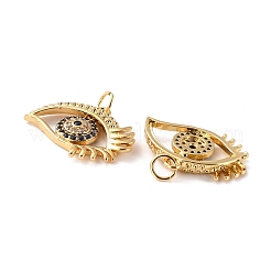 Brass Micro Pave Cubic Zirconia Pendants&nbsp;ZIRC-P092-020G-RS
