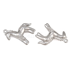 ステンレスペンダント201個  馬のチャーム  ステンレス鋼色  23x23x5.5mm  穴：1.3mm&nbsp;SA-CBA9448-02B-P