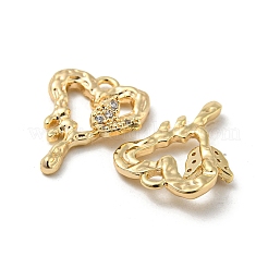 Brass Micro Pave Cubic Zirconia Pendants&nbsp;KK-H460-43G