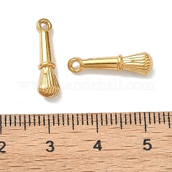 304ステンレスペンダント  書道筆ペンチャーム  イオンプレーティング（ip）  18KGP本金メッキ  19x5x4mm  穴：1.4mm&nbsp;STAS-I367-07G