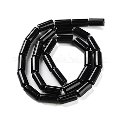 天然ブラックオニキス(染色&加熱)ビーズ連売り  コラム  12~13x5.5~6mm  穴：1.2mm  約30個/連  14.96''（38センチメートル）&nbsp;G-NH0019-A01-01