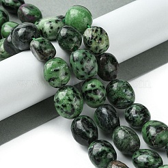 Natural Ruby in Zoisite Beads Strands&nbsp;G-G117-A02-02