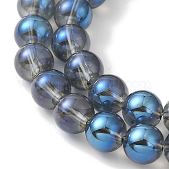 Transparent Electroplate Glass Beads Strands&nbsp;GLAA-T032-T6mm-C03