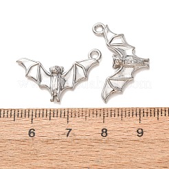 304ステンレスペンダント  コウモリのチャーム  長持ちメッキ  ステンレス鋼色  15x24.5x4.5mm  穴：1.8mm&nbsp;SA-CBA9EE2-13P
