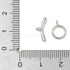 真鍮製マンテル  リング  カドミウムフリー＆鉛フリー  長持ちメッキ  プラチナ  バー：5x13x3mm  穴：1.5mm  リング：10x8x3mm&nbsp;KK-CBAFC6C-07I-P