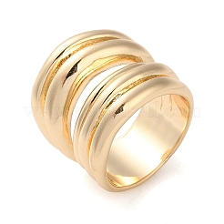 女性用多層合金ラップ指輪  ゴールドカラー  21mm  内径：17.8mm&nbsp;RJEW-K277-02G