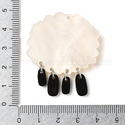 アクリル合金ペンダント  子羊  アルパカ  45x38x4.5mm  穴：1mm&nbsp;SACR-S679-03C