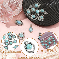 14Pcs 7 Styles Tibetan Style Zinc Alloy Pendants&nbsp;FIND-SZ0019-82