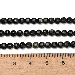 ナチュラルグリーントルマリンビーズ連売り  多面カット  フラットラウンド  4x2.5mm  穴：0.7mm  約96~97個/連  15.16~15.35インチ（38.5~39cm）&nbsp;GG-CBAA9B4-E01