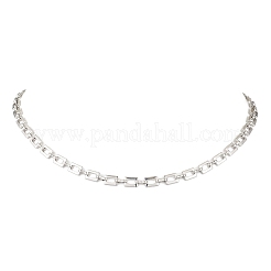 Brass Rectangle Link Chains Necklaces for Women&nbsp;NJEW-JN05145-02