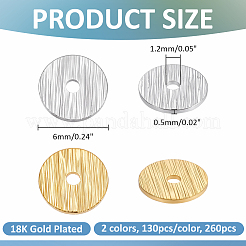 260Pcs 2 Colors Brass Spacer Beads&nbsp;KK-ME0004-75