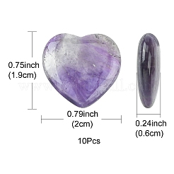 Natural Amethyst Heart Palm Stone&nbsp;G-YW0001-52B