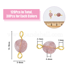 120Pcs 4 Styles Natural Mixed Gemstone Connector Charms&nbsp;FIND-DC0002-76
