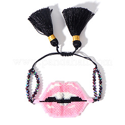 Bohemian Style Handmade Glass Seed Beaded Link Bracelets&nbsp;QQ7911-1