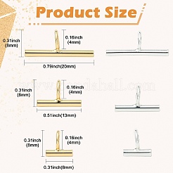12個 6種類の真鍮チューブベイル  ループベイル  チューブ  ミックスカラー  8x8~20x6mm  穴：4mm  2個/スタイル&nbsp;DIY-CJ0003-03