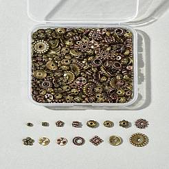 15スタイルチベットスタイル合金スペーサービーズセット  混合図形  アンティークブロンズ  3~9x3~7mm  穴：1~2.5mm&nbsp;DIY-FS0007-16