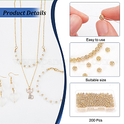 200Pcs Hollow Brass Spacer Beads&nbsp;KK-PH0005-83