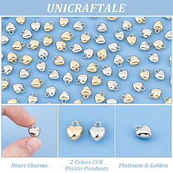 200Pcs 2 Colors CCB Plastic Pendants&nbsp;CCB-UN0001-01