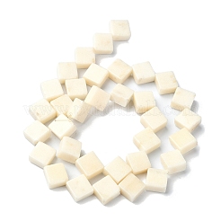 天然石ホワイトジェイドビーズ連売り  菱形  12x12x4.5mm  穴：1mm  約35個/連  15.47インチ（39.3cm）&nbsp;G-C135-K01-01