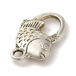 合金のチベット風チャーム  カドミウムフリー＆鉛フリー  魚のチャーム  アンティークシルバー  19x13.5x3mm  穴：2mm&nbsp;LS-TIBEP-L021-26AS