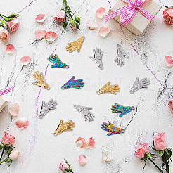 24Pcs 3 Colors 304 Stainless Steel Pendants&nbsp;STAS-DC0013-12