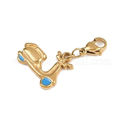 304 Stainless Steel Enamel Pendant Decorations&nbsp;STAS-G357-11G