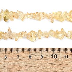 加熱処理された天然シトリン（加熱処理済み）ビーズの連  チップ  5~13.5x5~13.5x1.5~6mm  穴：1mm  31.10''~31.50''（79~80センチメートル）&nbsp;G-K395-C01-01
