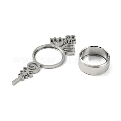 304 Stainless Stee Locket Pendants&nbsp;STAS-S132-06P-02