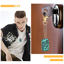 DIY Camouflage Dog Tag Pendant Making Kits&nbsp;DIY-BC0006-26