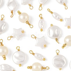 24Pcs 6 Styles ABS Plastic Imitation Pearl Pendants&nbsp;KK-FS0001-93