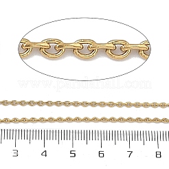 304ステンレススチールアズキチェーン  イオンプレーティング（ip）  ハンダ付け  スプールで  ゴールドカラー  2.5x2x0.5mm&nbsp;CHS-K023-12G